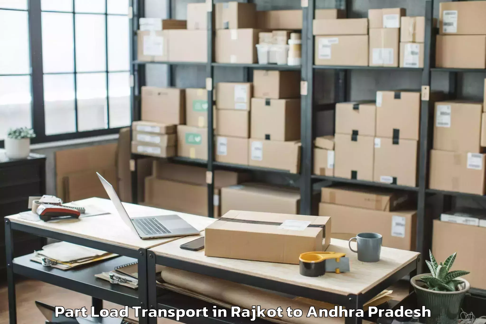 Book Rajkot to Markapur Part Load Transport Online